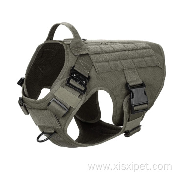 Nylon traning military dog harness with handle control